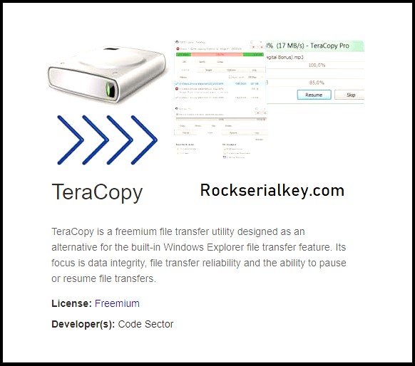 TeraCopy Pro Crack v3.8.5 License Key Free Download [Latest 2022]